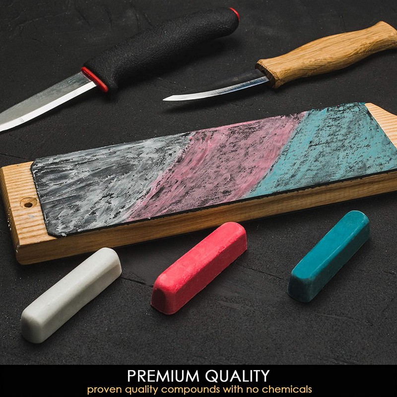 Brusná pasta BeaverCraft P03 - sada 3 ks x 25 g (Green / Red / White) – Obrázok 2