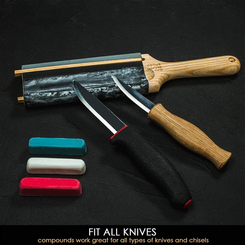 Brusná pasta BeaverCraft P03 - sada 3 ks x 25 g (Green / Red / White) – Obrázok 4