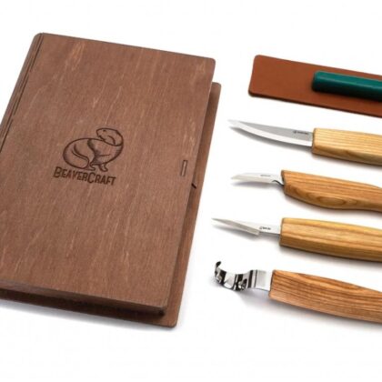 Dárková sada řezbářského setu BeaverCraft S09 BOOK CASE