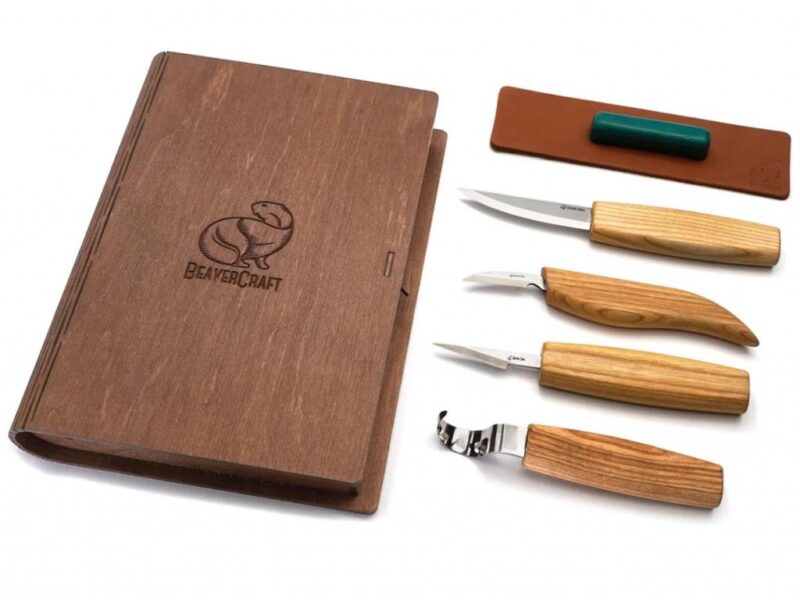 Dárková sada řezbářského setu BeaverCraft S09 BOOK CASE