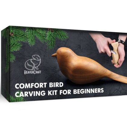 Dárková vyřezávací sada BeaverCraft DIY01 Ptáček - Comfort Bird Carving Kit