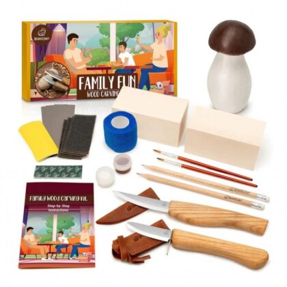 Dárková vyřezávací sada BeaverCraft DIY09 Rodina- Family Fun Carving Hobby Kit