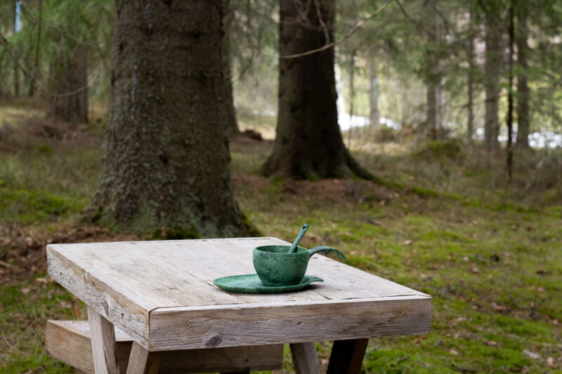 Kupilka dárková sada KUKSA 210 ml + talíř + čajová lžička - Conifer (GREEN) - Image 3
