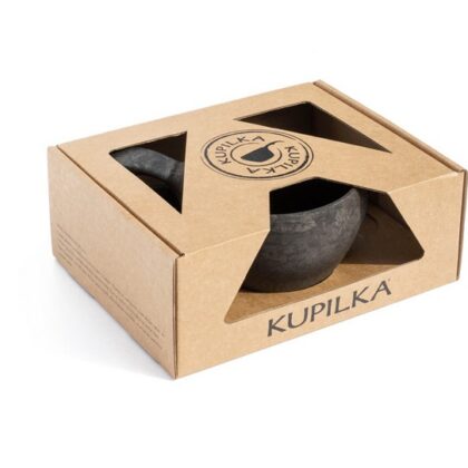 Kupilka dárková sada KUKSA 210 ml + talíř + čajová lžička - Kelo (BLACK)