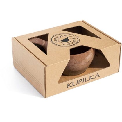 Kupilka dárková sada KUKSA 210 ml + talíř + čajová lžička - Original (BROWN)