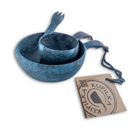 Kupilka Junior SET miska 330 ml + kuksa 120 ml + spork 165 - Blueberry (BLUE)