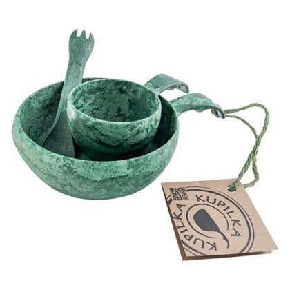 Kupilka Junior SET miska 330 ml + kuksa 120 ml + spork 165 - Conifer (GREEN)