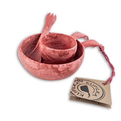 Kupilka Junior SET miska 330 ml + kuksa 120 ml + spork 165 - Cranberry (RED)