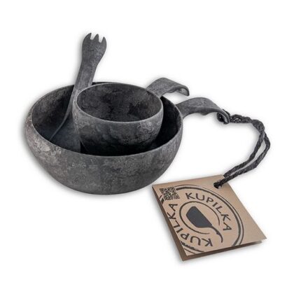 Kupilka Junior SET miska 330 ml + kuksa 120 ml + spork 165 - Kelo (BLACK)