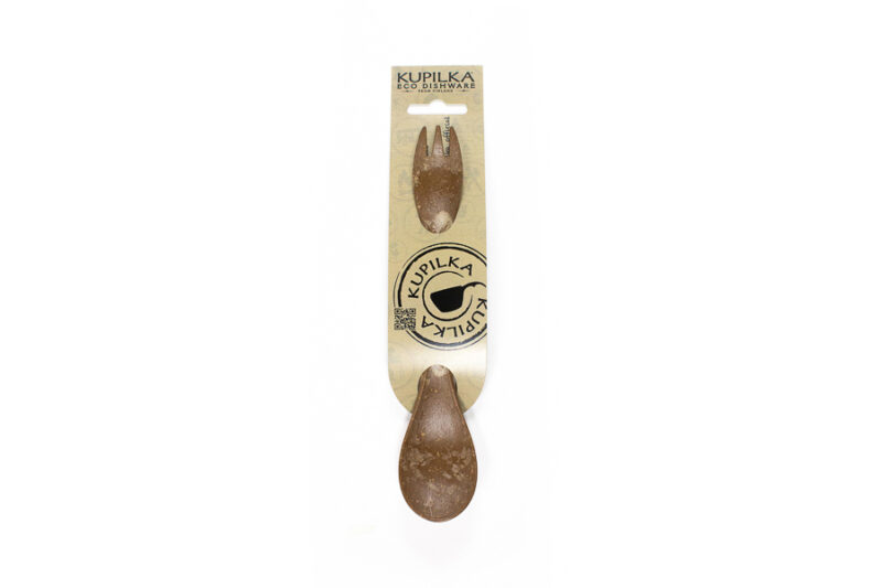 Kupilka KUKSA 370 ml Large + spork 205 SET - Original (BROWN) - Image 3