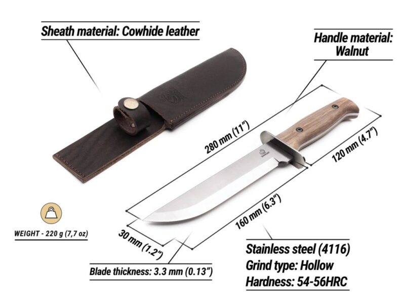 Nůž BeaverCraft Tactical Knife TLK1 X50CrMoV15 - Walnut - Image 3