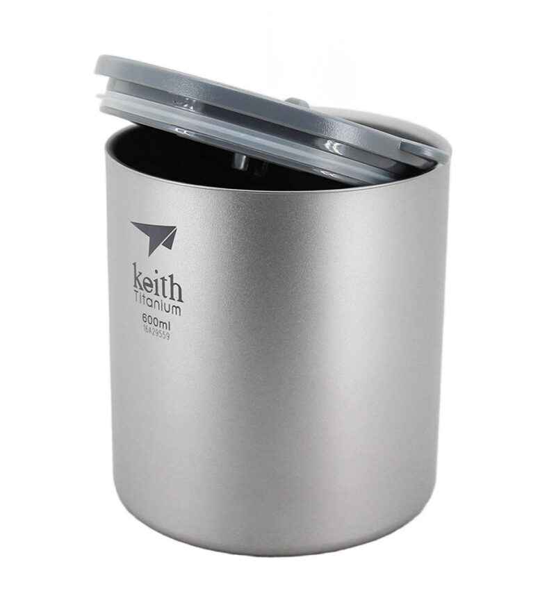Titanový thermo hrnek s víčkem Keith Mug Double Wall 600 ml - silikonový uzávěr - Image 2